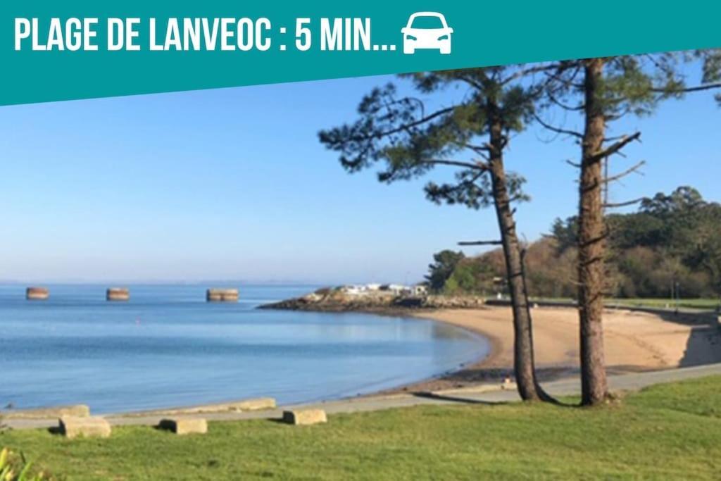 Ti Glas - La Maison Bleue Lanvéoc Esterno foto